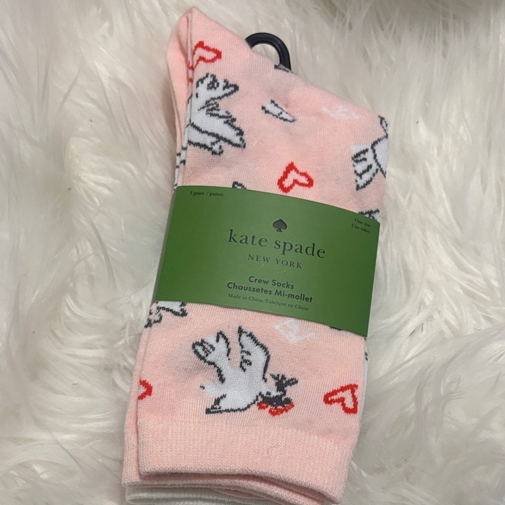 NWT Kate Spade Three Pack of Crew Socks